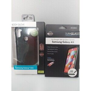 Body Glove Slim Cell Phone Case & Dura Glass Screen Protector Samsung Galaxy A11